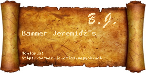 Bammer Jeremiás névjegykártya